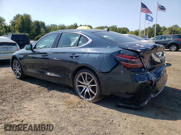 2023 Genesis G70 2.0T with VIN KMTG34TA6PU131696, listed as a Copart auction lot 69596114 with 29,968 mi miles and Salvage Title. Bid and sale history available at DreamBid. Image 2.
