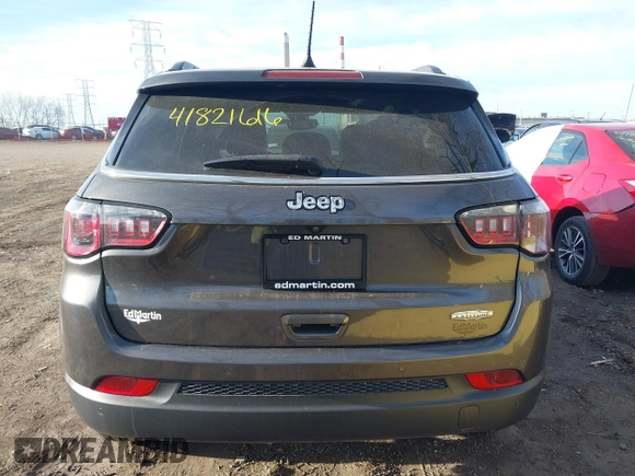 2020 Jeep Compass Altitude with VIN 3C4NJCBB0LT247013, listed as a IAAI auction lot 41821616 with 50,635 mi miles and . Bid and sale history available at carsss.com. Image 16.