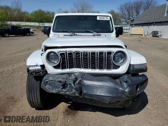 2024 Jeep Wrangler Sahara with VIN 1C4PJXEN7RW297948, listed as a Copart auction lot 54656795 with 12,292 mi miles and Salvage title. Bid and sale history available at DreamBid. Image 5.