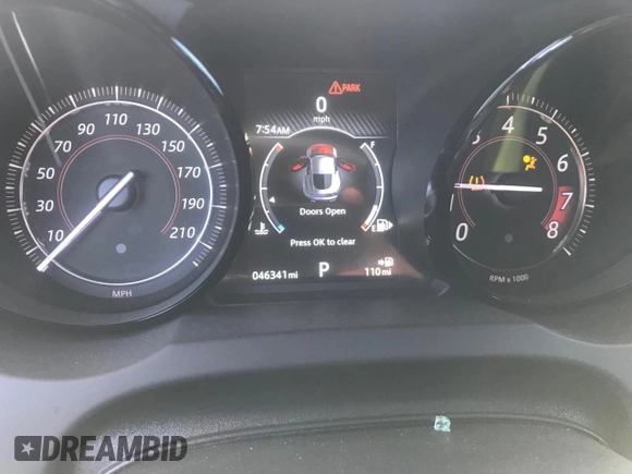 2018 Jaguar F-Type with VIN SAJD51EE3JCK47530, listed as a Copart auction lot 63496694 with 46,341 mi miles and Salvage Title. Bid and sale history available at DreamBid. Image 9.