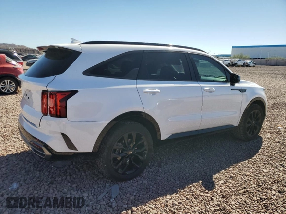 2021 Kia Sorento SX Prestige X-Line with VIN 5XYRKDLF2MG016354, listed as a Copart auction lot 77501394 with 95,352 mi miles and Salvage Title. Bid and sale history available at carsss.com. Image 3.