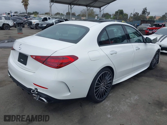 2024 Mercedes-Benz C 300 with VIN W1KAF4GB1RR225575, listed as a IAAI auction lot 40966585 with 3,538 mi miles and . Bid and sale history available at DreamBid. Image 4.