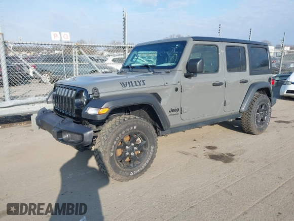 2022 Jeep Wrangler Unlimited Sport with VIN 1C4HJXDN7NW156538, listed as a IAAI auction lot 41526074 with 27,082 mi miles and . Bid and sale history available at DreamBid. Image 17.