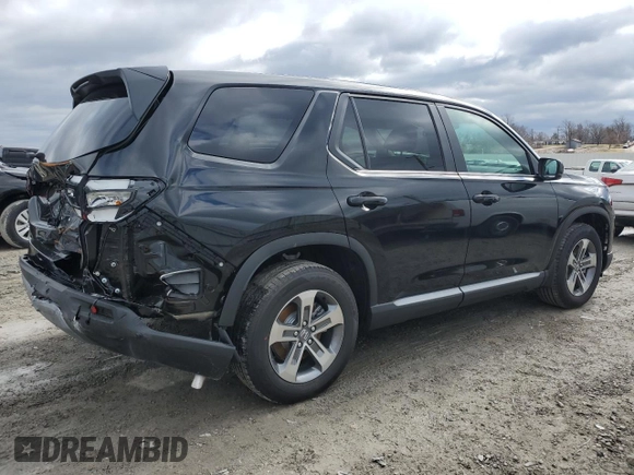 2025 Honda Pilot EX-L with VIN 5FNYG1H42SB072558, listed as a Copart auction lot 48052205 with 184 mi miles and Salvage Title. Bid and sale history available at carsss.com. Image 3.
