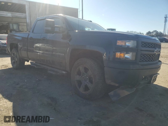 2015 Chevrolet Silverado 1500 LS with VIN 1GCVKPEC0FZ385110, listed as a Copart auction lot 46458175 with 104,031 mi miles and Salvage Title. Bid and sale history available at DreamBid. Image 4.