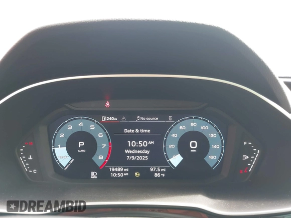 2023 Audi Q3 S line Premium with VIN WA1DECF34P1150360, listed as a IAAI auction lot 42694889 with 19,489 mi miles and . Bid and sale history available at DreamBid. Image 7.