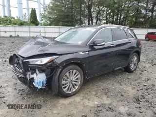 2024 Infiniti QX50 Luxe with VIN 3PCAJ5BB5RF105936, listed as a Copart auction lot 57725935 with 4,084 mi miles and Salvage title. Bid and sale history available at DreamBid. Image 1.