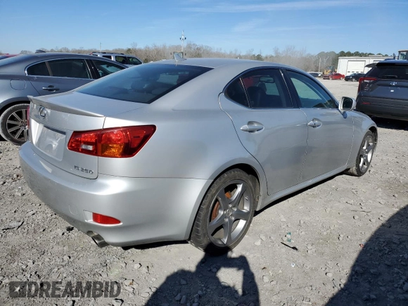 2007 Lexus IS with VIN JTHBK262372045115, listed as a Copart auction lot 46284455 with 166,463 mi miles and Clean Title. Bid and sale history available at carsss.com. Image 3.
