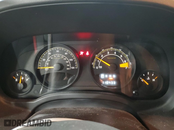 2014 Jeep Patriot Latitude with VIN 1C4NJRFB7ED855780, listed as a Copart auction lot 57246515 with 110,433 mi miles and Salvage title. Bid and sale history available at DreamBid. Image 9.