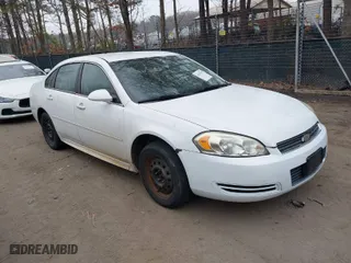 2010 Chevrolet Impala Police Police with VIN 2G1WD5EMXA1256720, listed as a IAAI auction lot 41783597 with NaN miles. Bid and sale history available at carsss.com. Image 1.