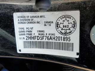 2010 Acura CSX Technology z VIN 2HHFD5F76AH201895, wystawiony jako Copart lot #45754865 z przebiegiem 253 014 mil mil oraz Tytuł czysty. Historia ofert i sprzedaży dostępna na DreamBid. Obrazek 12.