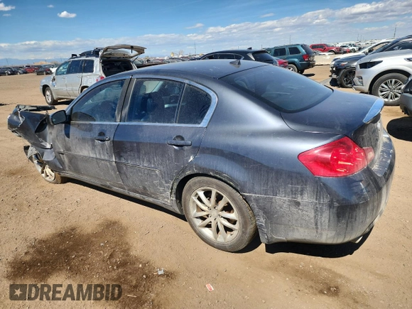 2007 Infiniti G35 Sedan G35x with VIN JNKBV61F37M806710, listed as a Copart auction lot 50420395 with 161,048 mi miles and Salvage Title. Bid and sale history available at carsss.com. Image 2.