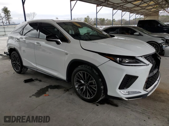 2022 Lexus RX with VIN 2T2YZMDA1NC319323, listed as a Copart auction lot 87375604 with 41,248 mi miles and Salvage Title. Bid and sale history available at carsss.com. Image 4.