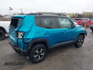 2022 Jeep Renegade Trailhawk with VIN ZACNJDC13NPN57143, listed as a IAAI auction lot 41042785 with 25,040 mi miles and . Bid and sale history available at DreamBid. Image 4.