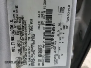 2015 Lincoln MKZ with VIN 3LN6L2J99FR628945, listed as a Copart auction lot 50573555 with 139,644 mi miles and Salvage title. Bid and sale history available at DreamBid. Image 12.