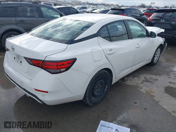 2022 Nissan Sentra S with VIN 3N1AB8BV0NY252854, listed as a IAAI auction lot 41324222 with 57,272 mi miles. Bid and sale history available at carsss.com. Image 4.