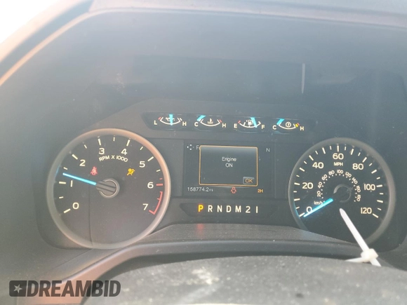 2015 Ford F-150 XLT with VIN 1FTFX1EG3FFD10490, listed as a Copart auction lot 53274495 with 158,774 mi miles and Salvage Title. Bid and sale history available at carsss.com. Image 9.