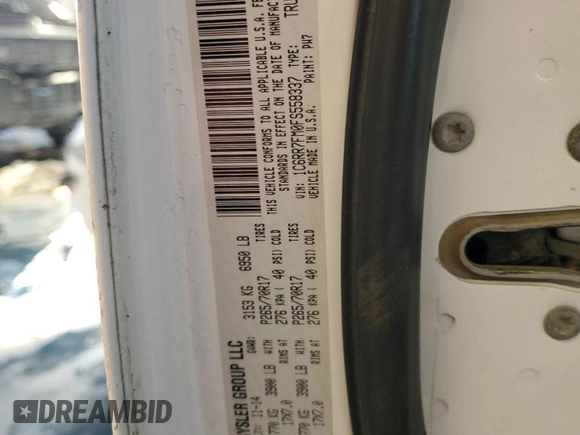 2015 Ram 1500 Tradesman z VIN 1C6RR7FM0FS558337, wystawiony jako Copart lot #88075095 z przebiegiem 194 694 mil mil oraz Nie do naprawy • Non repairable. Historia ofert i sprzedaży dostępna na DreamBid. Obrazek 14.