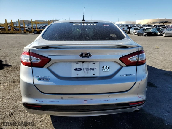 2016 Ford Fusion Energi Titanium with VIN 3FA6P0SU5GR356675, listed as a Copart auction lot 50097305 with 117,020 mi miles and Salvage Title. Bid and sale history available at carsss.com. Image 6.