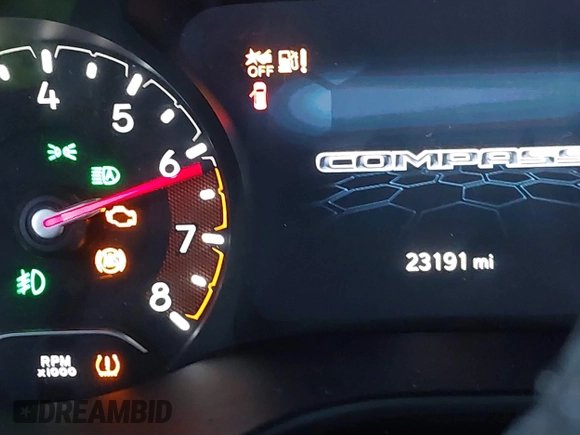 2023 Jeep Compass Latitude with VIN 3C4NJDBN1PT518974, listed as a IAAI auction lot 41364139 with 23,191 mi miles and . Bid and sale history available at DreamBid. Image 16.