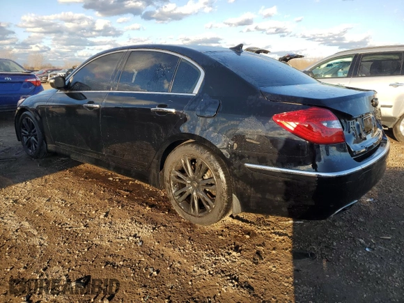 2013 Hyundai Genesis 3.8L with VIN KMHGC4DD0DU227354, listed as a Copart auction lot 46802225 with 157,652 mi miles and Salvage Title. Bid and sale history available at carsss.com. Image 2.
