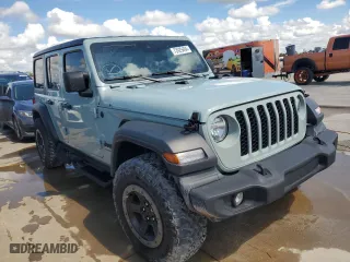 2024 Jeep Wrangler Willys with VIN 1C4PJXDN9RW151522, listed as a Copart auction lot 73929494 with 14,248 mi miles and Salvage Title. Bid and sale history available at carsss.com. Image 4.