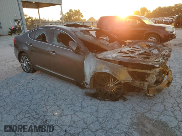 2014 Kia Cadenza Premium with VIN KNALN4D72E5124243, listed as a Copart auction lot 65836794 with 0 mi miles and Non Repairable. Bid and sale history available at carsss.com. Image 4.