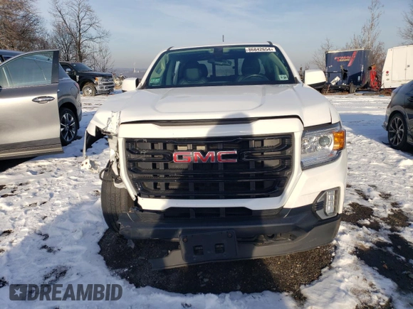 2021 GMC Canyon 4WD Elevation with VIN 1GTG6CEN5M1183804, listed as a Copart auction lot 86842654 with 52,967 mi miles and Salvage Title. Bid and sale history available at carsss.com. Image 5.