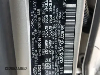 2023 Hyundai Ioniq 5 SEL with VIN KM8KNDAFXPU226789, listed as a Copart auction lot 57513235 with Not provided miles and Non repairable. Bid and sale history available at DreamBid. Image 13.