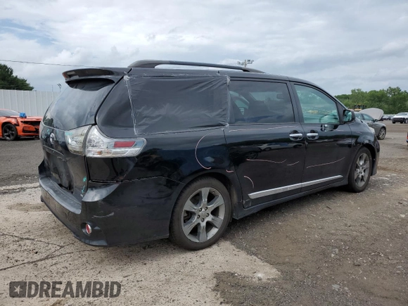 2014 Toyota Sienna SE with VIN 5TDXK3DC7ES425945, listed as a Copart auction lot 63067955 with 173,815 mi miles and Salvage title. Bid and sale history available at DreamBid. Image 3.