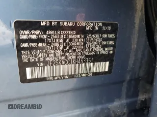 2019 Subaru Forester with VIN JF2SKACC1KH463351, listed as a Copart auction lot 43220675 with 58,716 mi miles and Clean title. Bid and sale history available at DreamBid. Image 13.