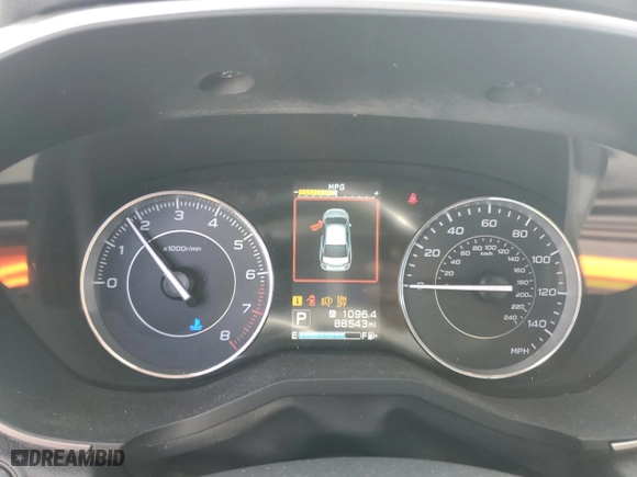 2017 Subaru Impreza Limited with VIN 4S3GTAT60H3748494, listed as a Copart auction lot 85944484 with 88,543 mi miles and Salvage Title. Bid and sale history available at carsss.com. Image 9.
