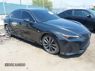 2023 Lexus IS 350 F Sport with VIN JTHGZ1B29P5071363, listed as a IAAI auction lot 42188725 with 37,538 mi miles and . Bid and sale history available at DreamBid. Image 1.