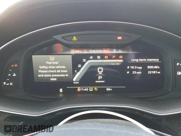 2022 Audi Q7 Prestige with VIN WA1VXBF73ND014986, listed as a Copart auction lot 45698425 with 22,181 mi miles and Salvage title. Bid and sale history available at DreamBid. Image 9.