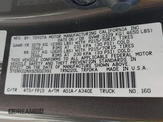 2009 Toyota Tacoma z VIN 5TENX22NX9Z602391, wystawiony jako IAAI lot #42314614 z przebiegiem 153 469 mil mil oraz . Historia ofert i sprzedaży dostępna na DreamBid. Obrazek 9.