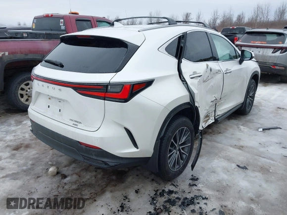 2025 Lexus NX with VIN JTJGKCEZ0S5024240, listed as a IAAI auction lot 41639711 with 9,449 mi miles. Bid and sale history available at carsss.com. Image 4.