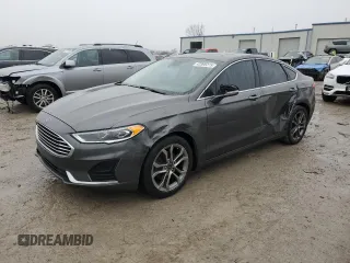 2019 Ford Fusion SEL with VIN 3FA6P0CD2KR225923, listed as a Copart auction lot 43395275 with 117,348 mi miles and Salvage Title. Bid and sale history available at carsss.com. Image 1.