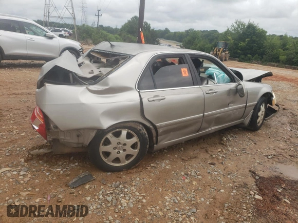 2002 Acura RL with VIN JH4KA96502C004661, listed as a Copart auction lot 64204784 with 0 mi miles and Salvage Title. Bid and sale history available at carsss.com. Image 3.
