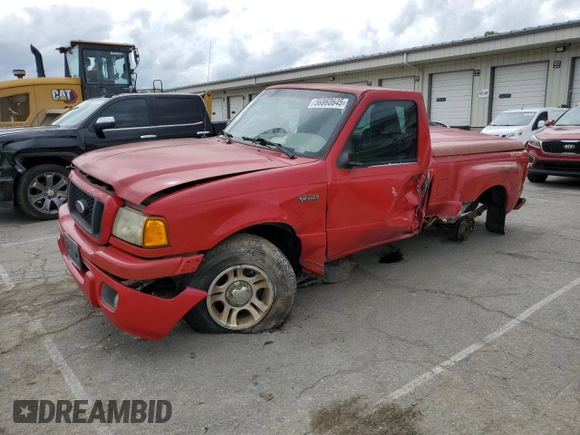 2004 Ford Ranger XL with VIN 1FTYR10U44PB50580, listed as a Copart auction lot 56860645 with Not Provided miles and Non Repairable. Bid and sale history available at DreamBid. Image 1.