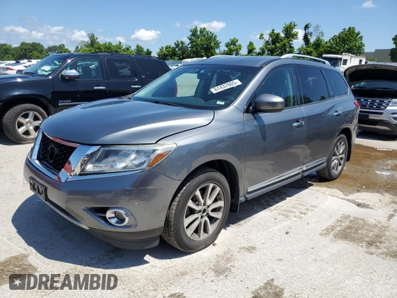 2015 Nissan Pathfinder S with VIN 5N1AR2MN2FC664881, listed as a Copart auction lot 61437605 with 168,119 mi miles and Clean title. Bid and sale history available at DreamBid. Image 1.