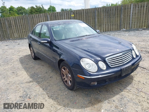 2003 Mercedes-Benz E 320 with VIN WDBUF65J23X105508, listed as a IAAI auction lot 42208085 with 212,137 mi miles and . Bid and sale history available at carsss.com. Image 1.