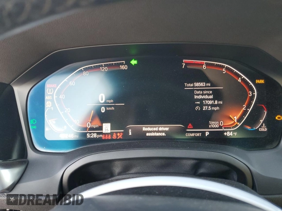 2019 BMW 3 Series 330i with VIN WBA5R1C54KAK08210, listed as a Copart auction lot 46740845 with 58,563 mi miles and Salvage Title. Bid and sale history available at carsss.com. Image 9.