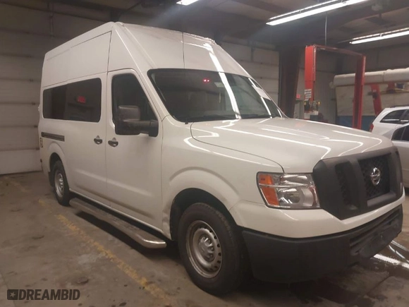 2017 Nissan NV Cargo SV with VIN 1N6BF0LY1HN800083, listed as a IAAI auction lot 41557596 with 55928 miles. Bid and sale history available at carsss.com. Image 1.