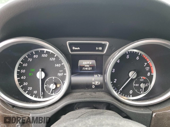 2015 Mercedes-Benz M 350 with VIN 4JGDA5HB8FA491448, listed as a Copart auction lot 44915015 with 114,121 mi miles and Salvage title. Bid and sale history available at DreamBid. Image 9.