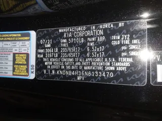 2022 Kia Carnival LXS with VIN KNDNB4H36N6133470, listed as a IAAI auction lot 41581467 with 46,771 mi miles. Bid and sale history available at carsss.com. Image 9.