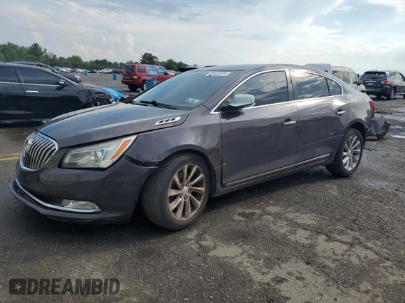 2014 Buick LaCrosse Leather with VIN 1G4GB5G32EF131467, listed as a Copart auction lot 62420344 with 142,224 mi miles and Salvage Title. Bid and sale history available at carsss.com. Image 1.
