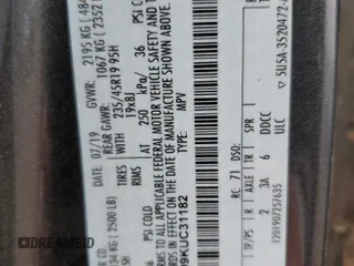 2019 Ford Escape Titanium z VIN 1FMCU9J99KUC31182, wystawiony jako Copart lot #60972815 z przebiegiem 94 464 mil mil oraz Szkoda całkowita • Salvage title. Historia ofert i sprzedaży dostępna na DreamBid. Obrazek 13.