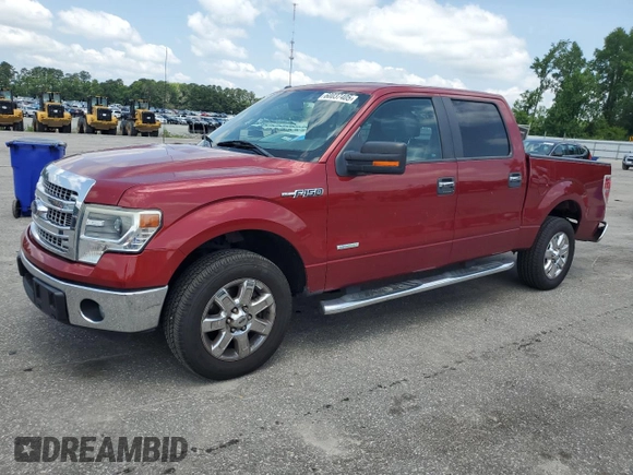 2014 Ford F-150 XL with VIN 1FTFW1CT7EKG41338, listed as a Copart auction lot 60037405 with 128,130 mi miles and Salvage title. Bid and sale history available at DreamBid. Image 1.