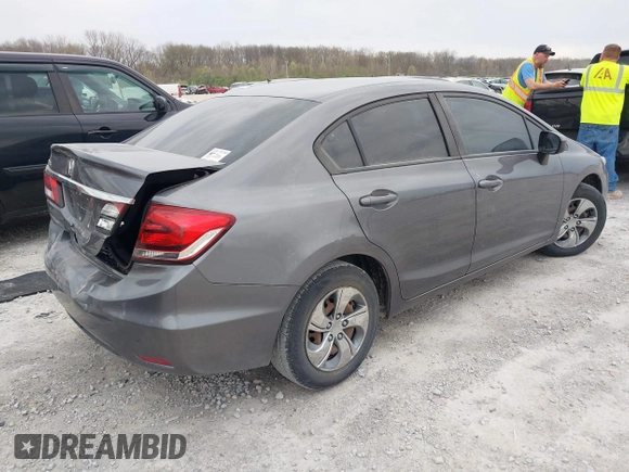 2014 Honda Civic Sedan LX with VIN 19XFB2F55EE029480, listed as a IAAI auction lot 42039784 with 138,734 mi miles. Bid and sale history available at carsss.com. Image 4.