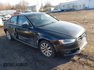 2015 Audi A4 Premium with VIN WAUBFAFL1FN045035, listed as a IAAI auction lot 41650866 with 120,823 mi miles. Bid and sale history available at carsss.com. Image 1.